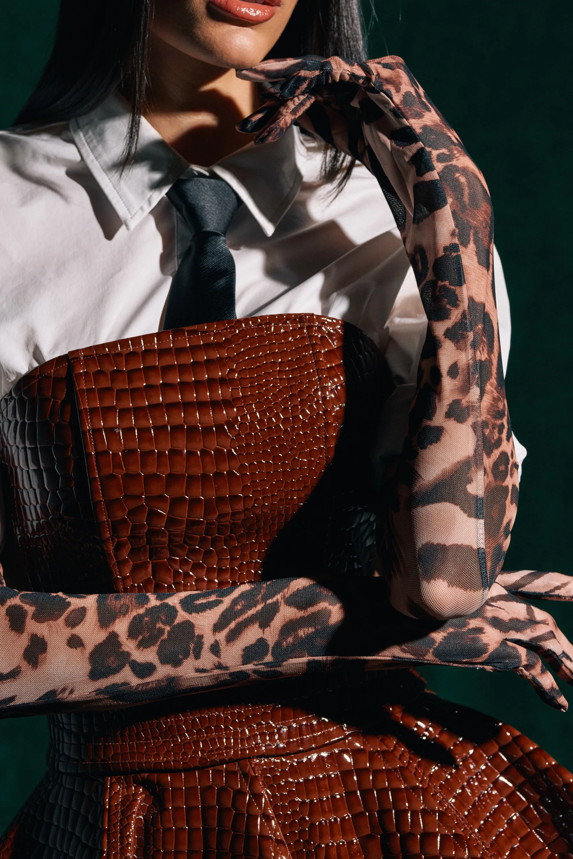 REALLY WITH IT CHEETAH GLOVES sold by AKIRA