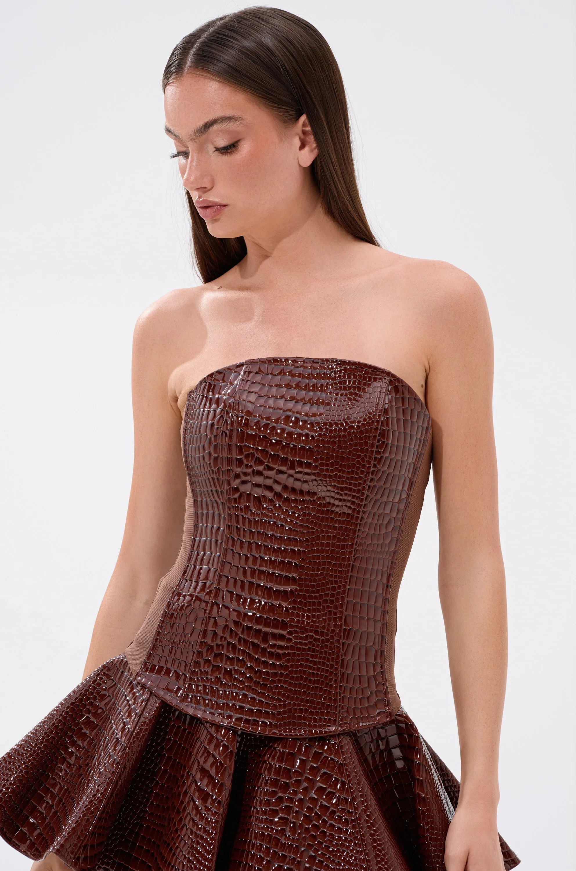 TOO GOOD FOR YOU CROCODILE CORSET sold by AKIRA product image thumbnail 3