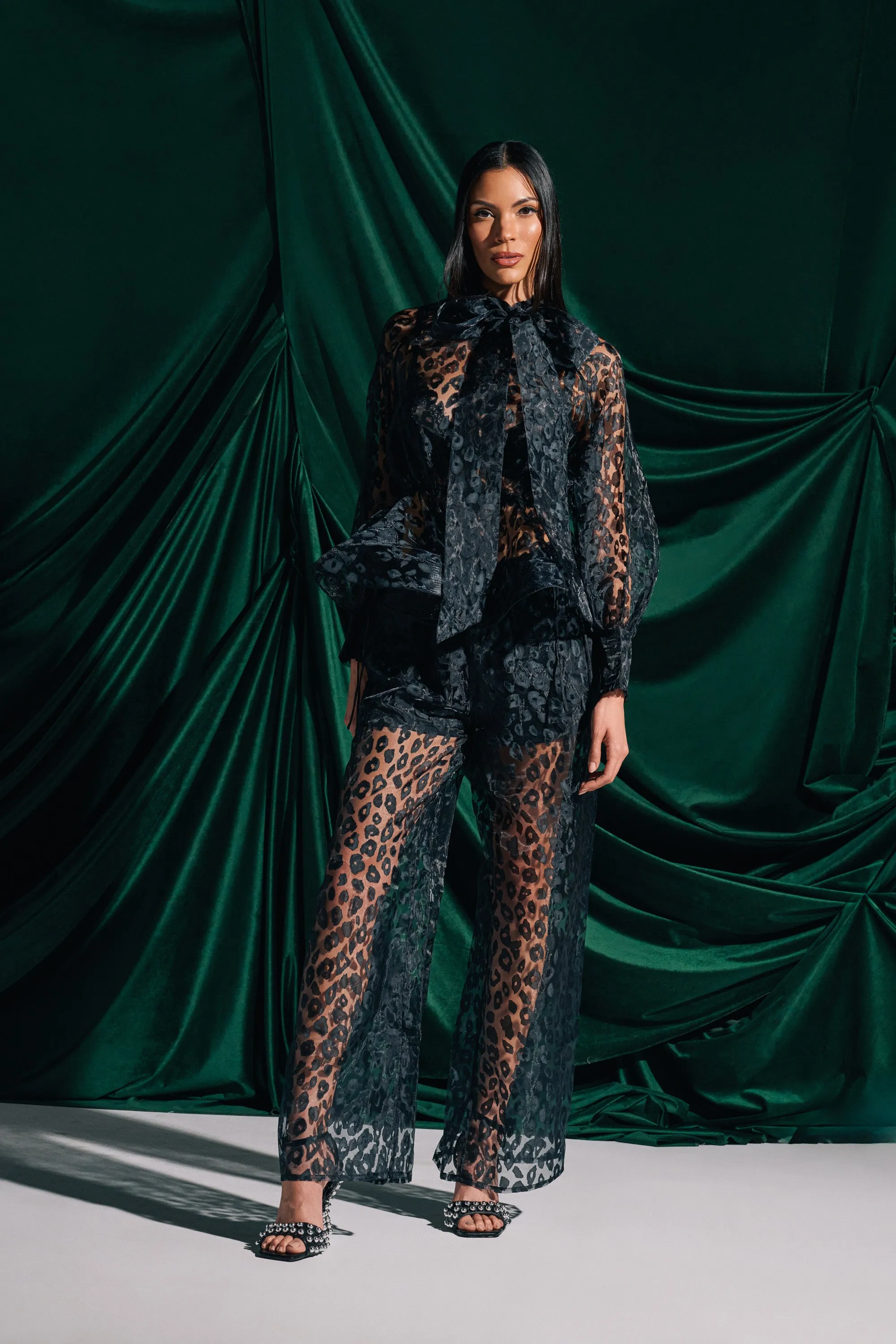 CHEETAH SISTA PALAZZO PANT sold by AKIRA product image thumbnail 4