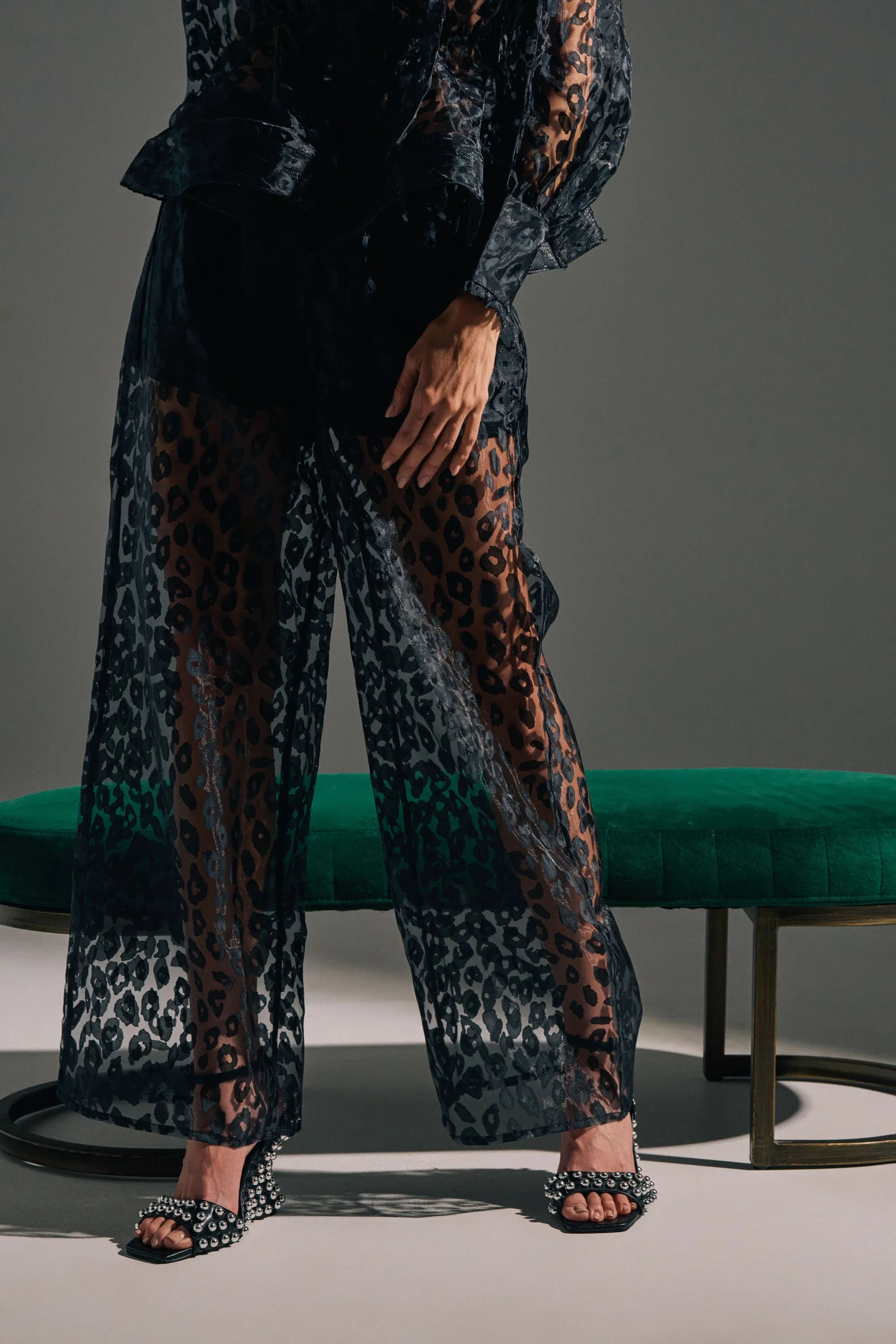 CHEETAH SISTA PALAZZO PANT sold by AKIRA product image thumbnail 3