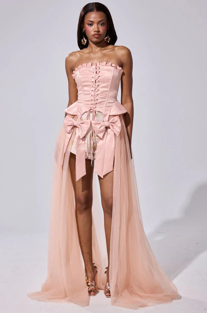 HIGH TEA TULLE TRIM CORSET sold by AKIRA product image thumbnail 2