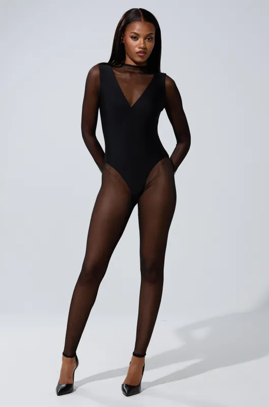 EASY LOVING MESH JUMPSUIT sold by AKIRA