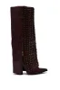 AZALEA WANG AGUSTUE BURGUNDY STUDDED WESTERN BOOT sold by AKIRA
