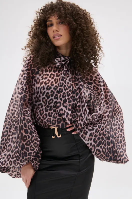 ROXY CHEETAH BLOUSE sold by AKIRA