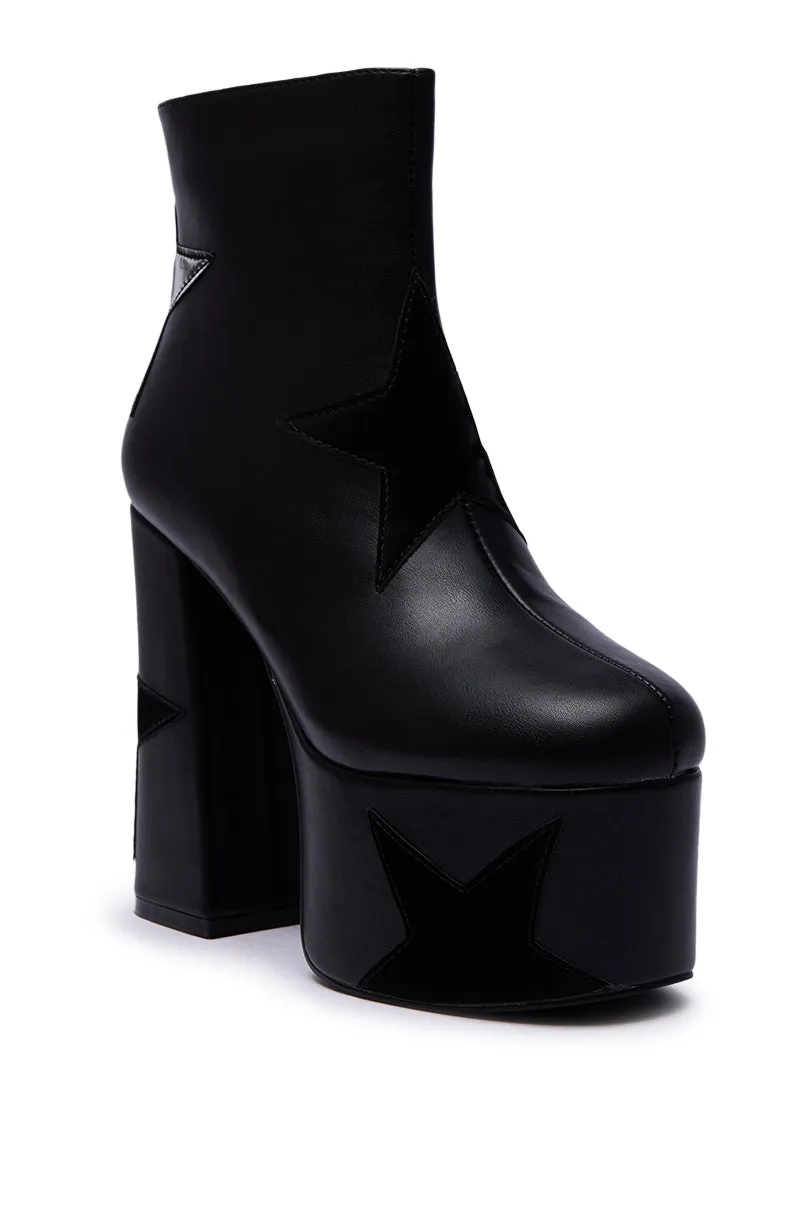 AZALEA WANG LUKYIE BLACK STAR DETAIL PLATFORM BOOTIE sold by AKIRA product image thumbnail 5