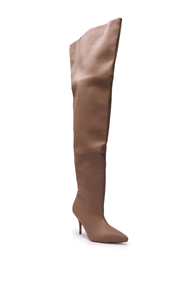 AZALEA WANG HALINA KHAKI THIGH HIGH BOOT sold by AKIRA product image thumbnail 5