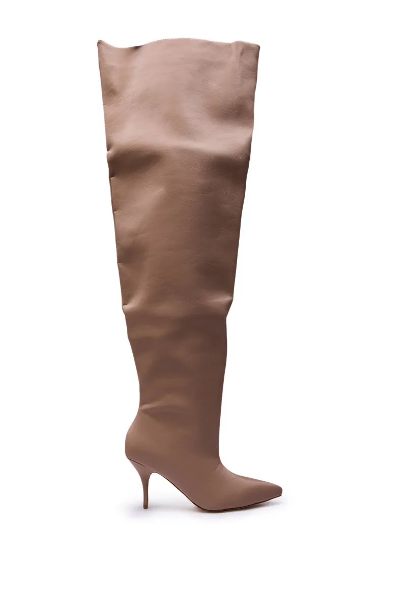 AZALEA WANG HALINA KHAKI THIGH HIGH BOOT sold by AKIRA product image thumbnail 4