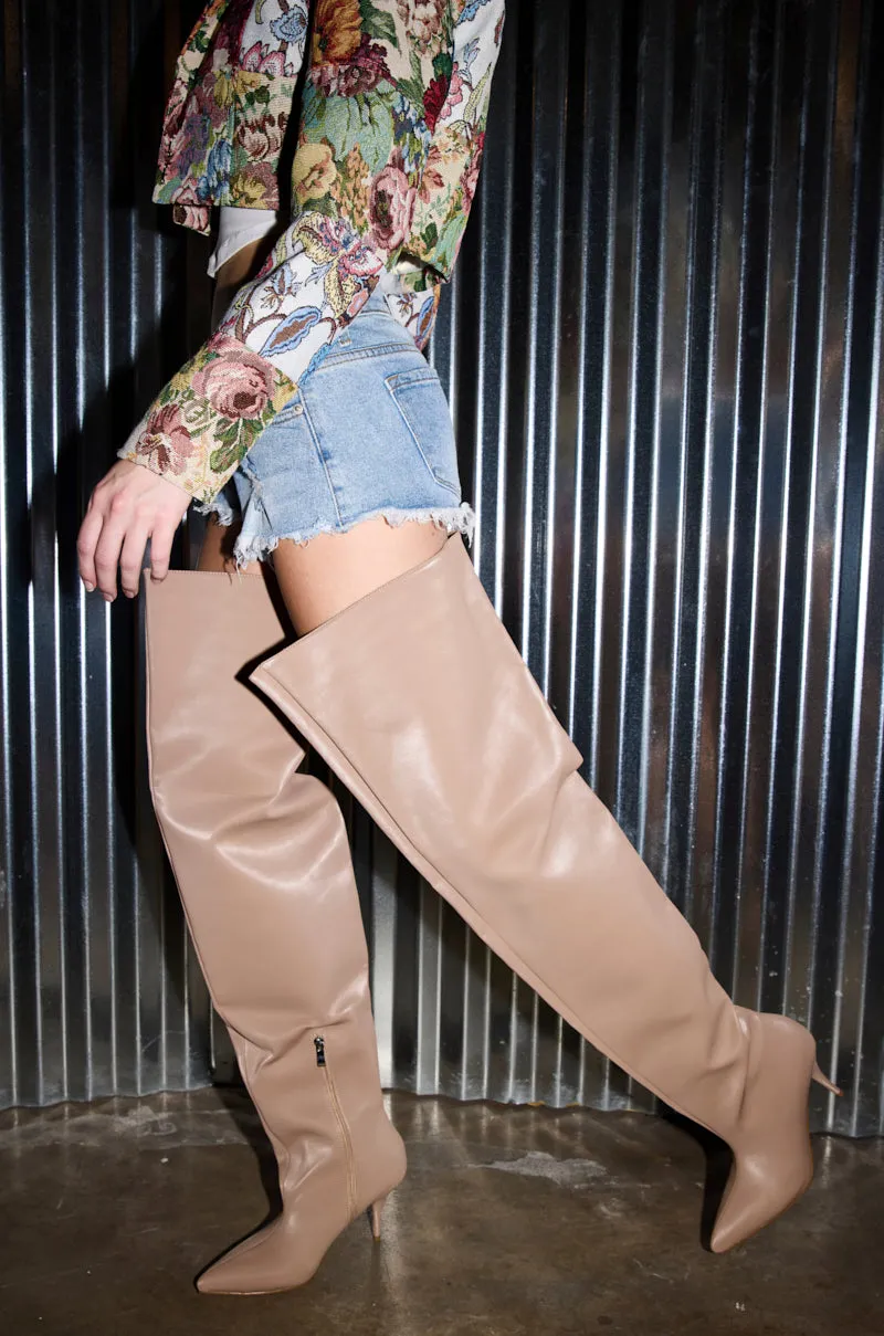 AZALEA WANG HALINA KHAKI THIGH HIGH BOOT sold by AKIRA product image thumbnail 3