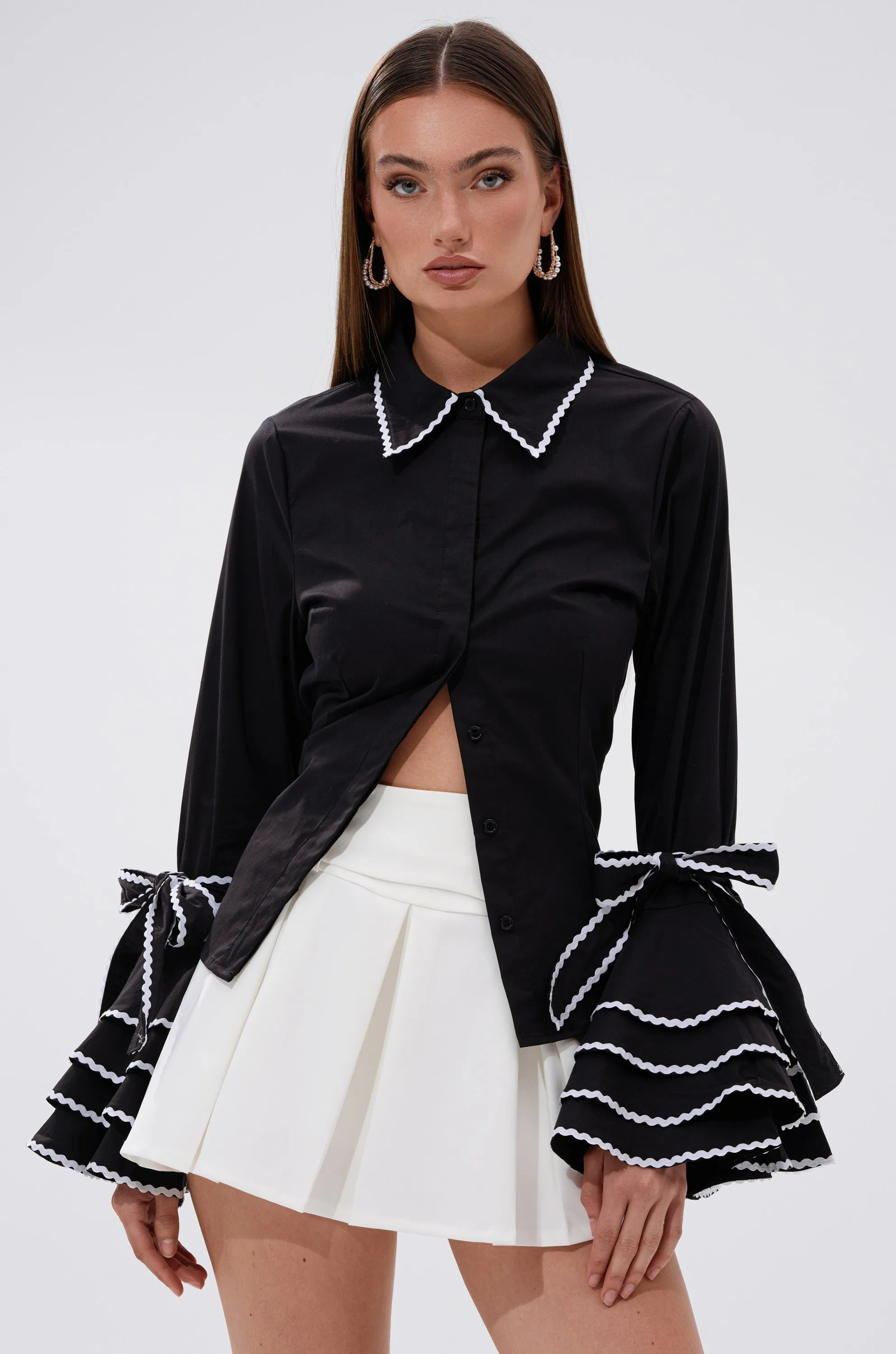 BUSINESS ONLY BUTTON DOWN sold by AKIRA product image thumbnail 2