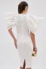 PURE JOY MIDI DRESS WITH DRAMATIC SLEEVE IN WHITE sold by AKIRA