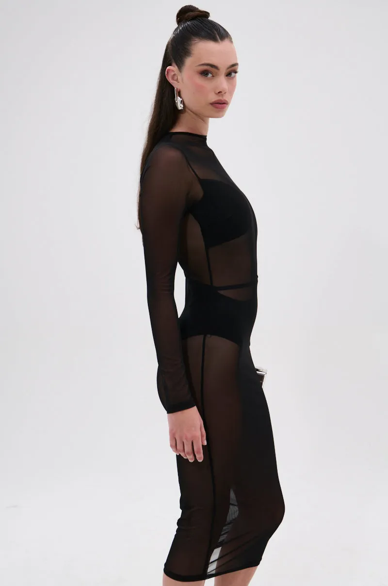 MINDING MY BUSINESS MESH MIDI DRESS sold by AKIRA product image thumbnail 3