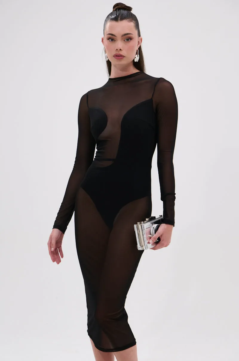 MINDING MY BUSINESS MESH MIDI DRESS sold by AKIRA product image thumbnail 2