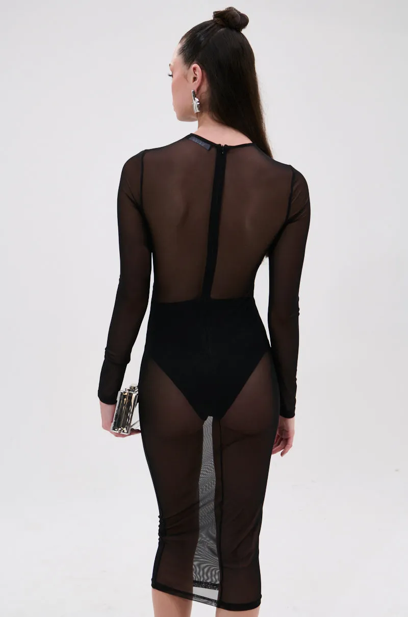 MINDING MY BUSINESS MESH MIDI DRESS sold by AKIRA product image thumbnail 5
