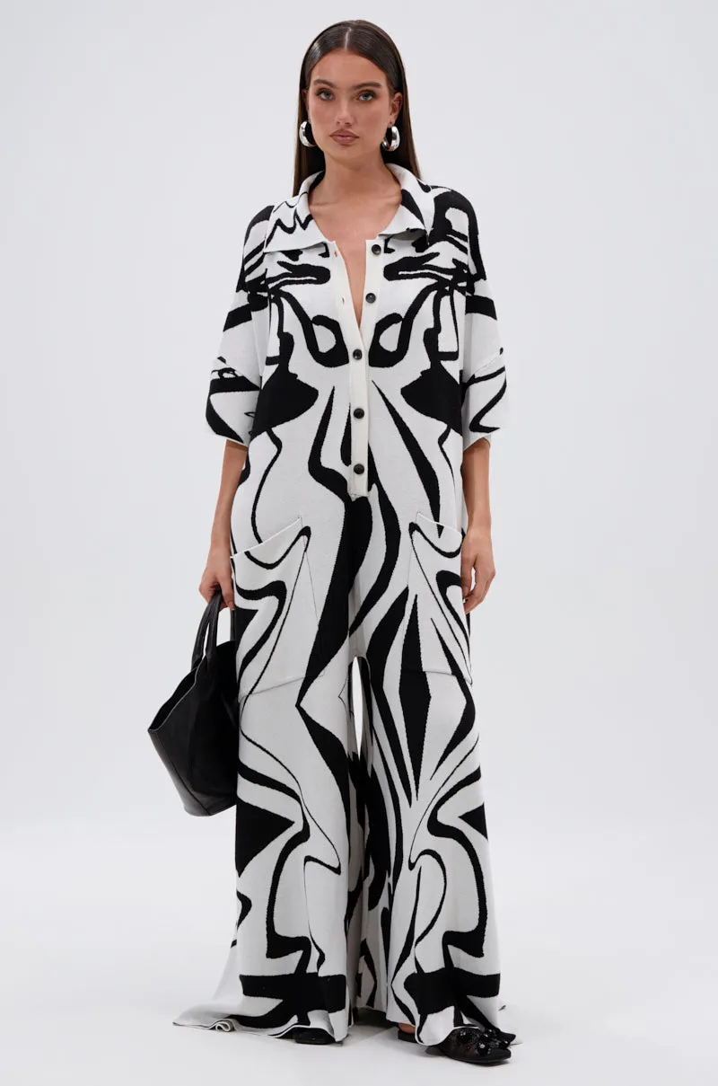 HAPPY HOUR PRINTED KNIT JUMPSUIT sold by AKIRA product image thumbnail 3