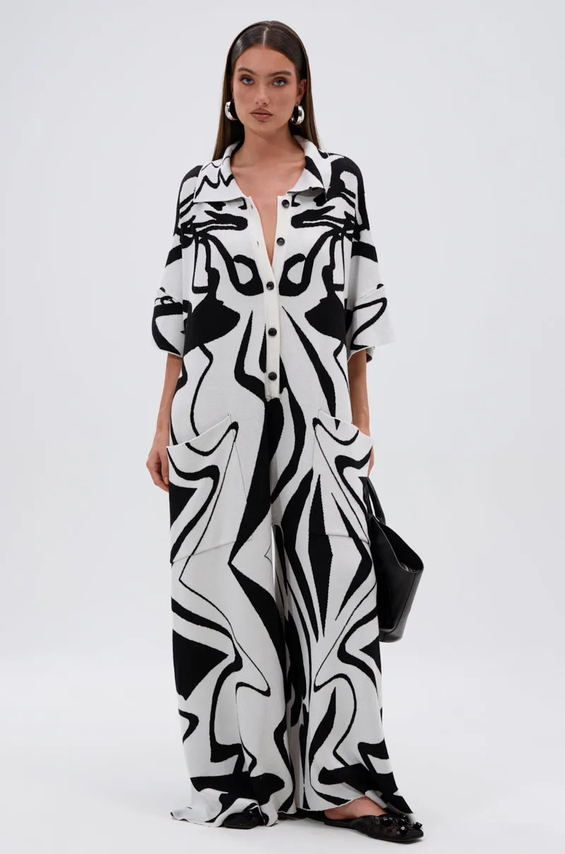 HAPPY HOUR PRINTED KNIT JUMPSUIT sold by AKIRA product image thumbnail 5