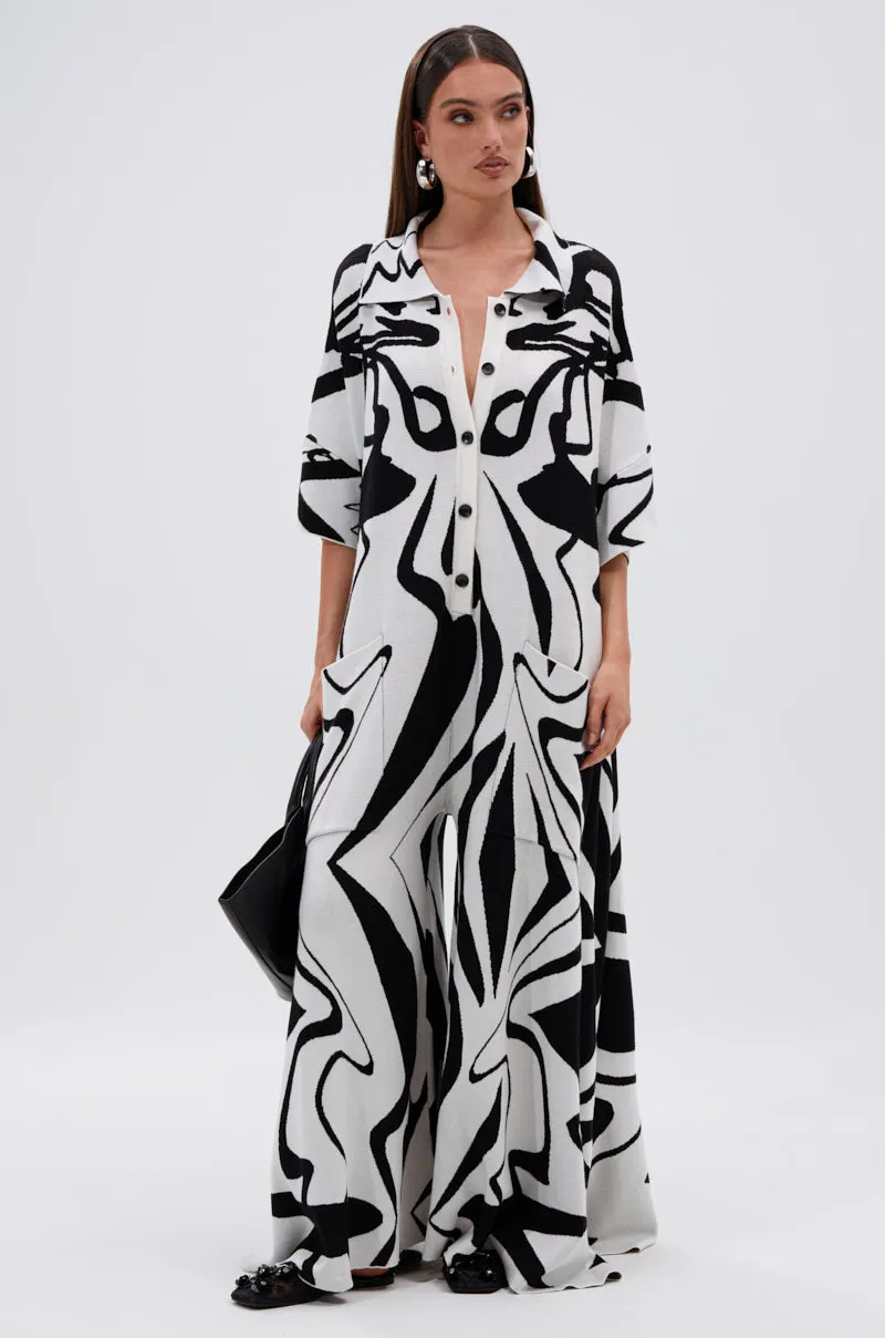 HAPPY HOUR PRINTED KNIT JUMPSUIT sold by AKIRA product image thumbnail 2