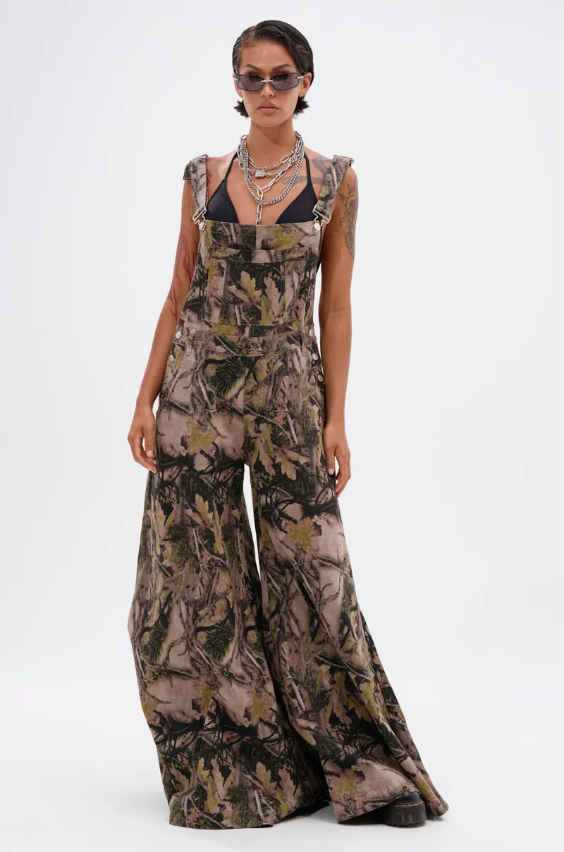 CARMINE CAMO OVERSIZED OVERALLS sold by AKIRA product image thumbnail 3