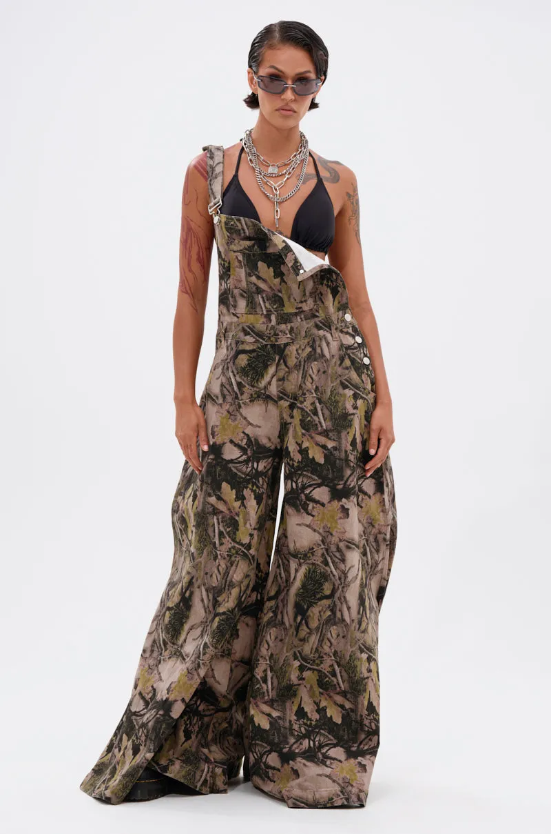 CARMINE CAMO OVERSIZED OVERALLS sold by AKIRA product image thumbnail 2