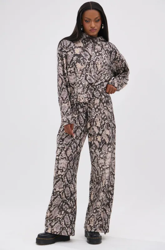 PYTHON WIDE LEG JOGGER sold by AKIRA