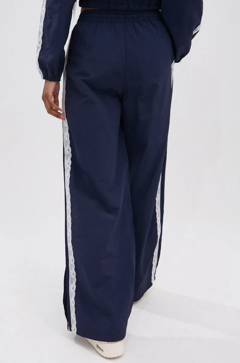 LACE TRIM NYLON TRACK PANT sold by AKIRA product image thumbnail 5