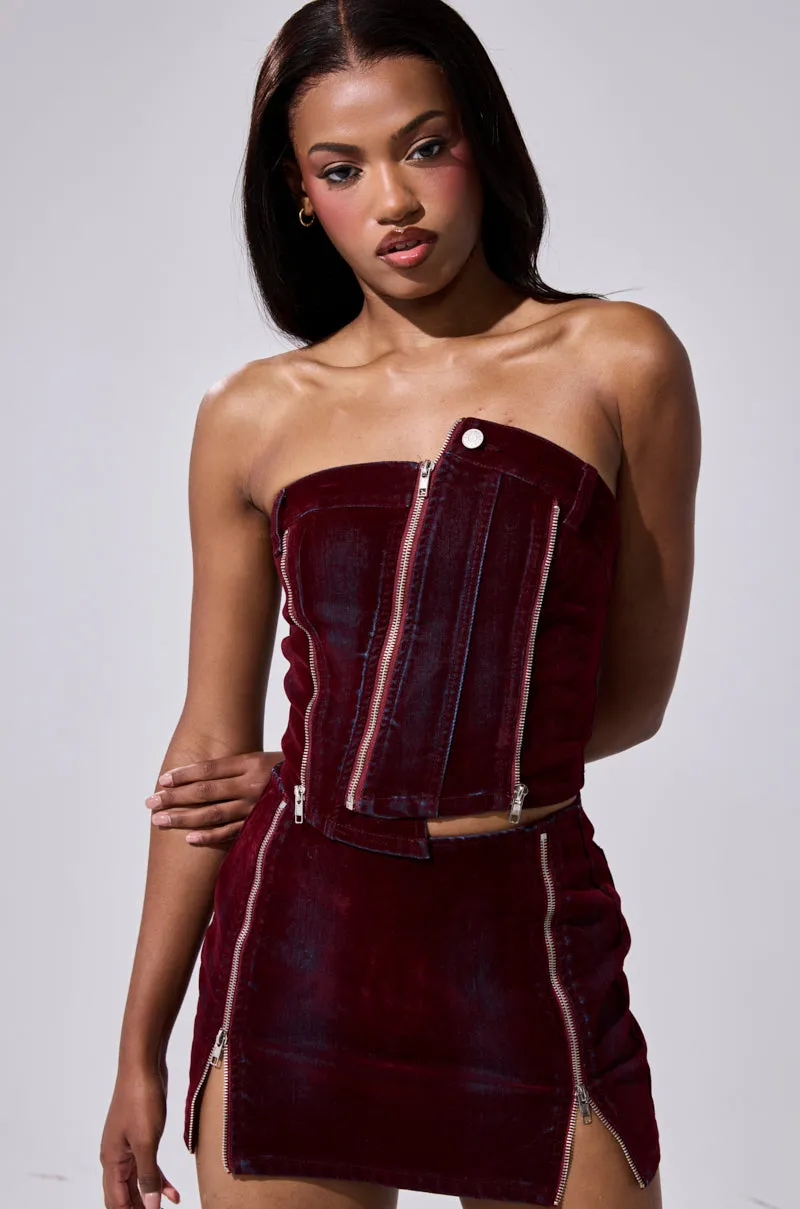 ASYMMETRIC ZIP CORSET sold by AKIRA product image thumbnail 2