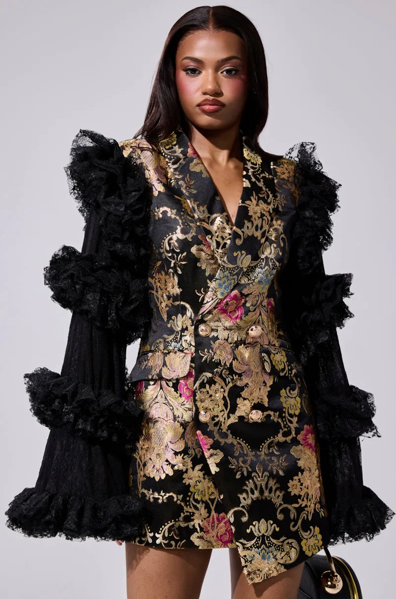 LORY PRINTED BLAZER DRESS sold by AKIRA product image thumbnail 2