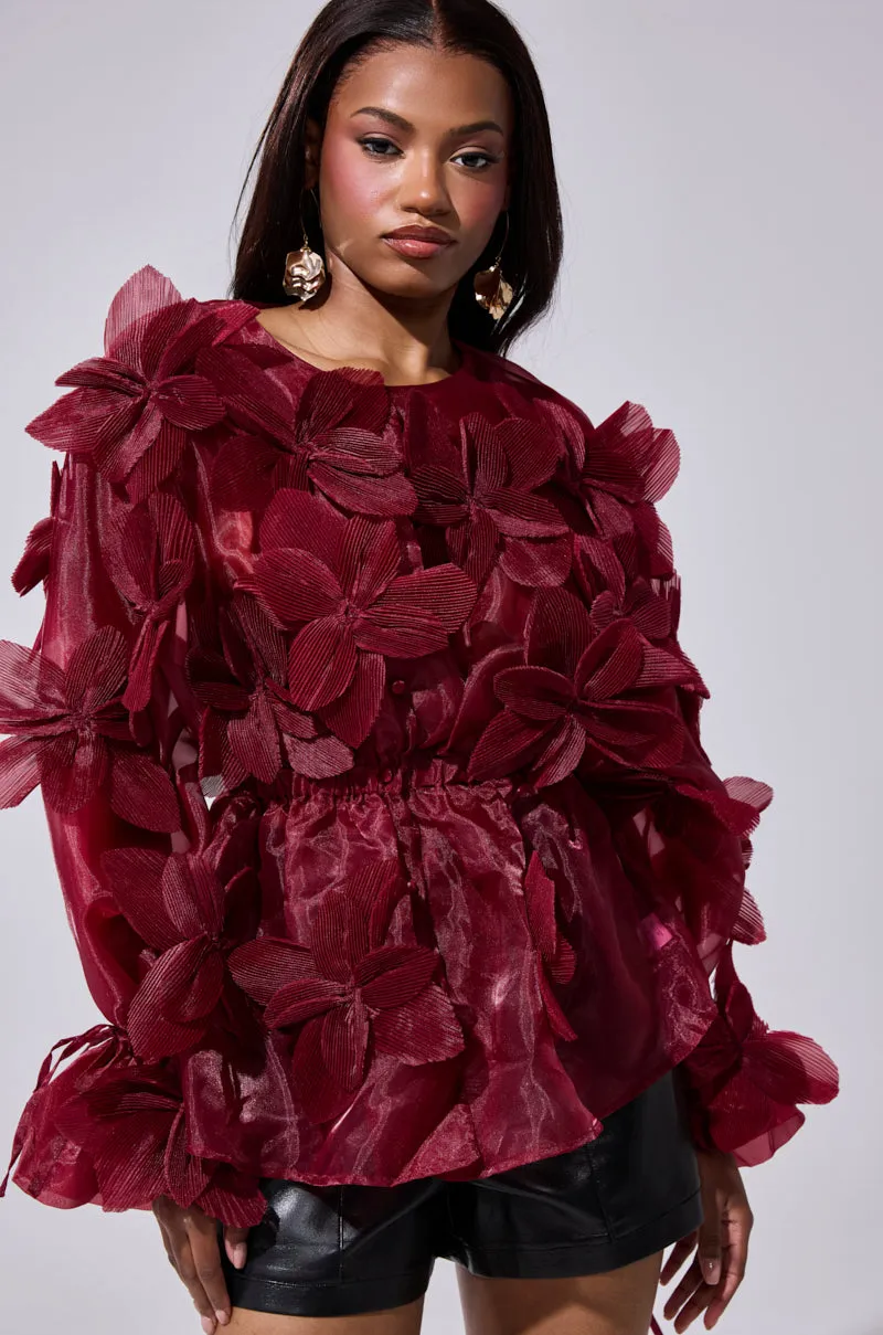 FLOWER POWER BLOUSE sold by AKIRA