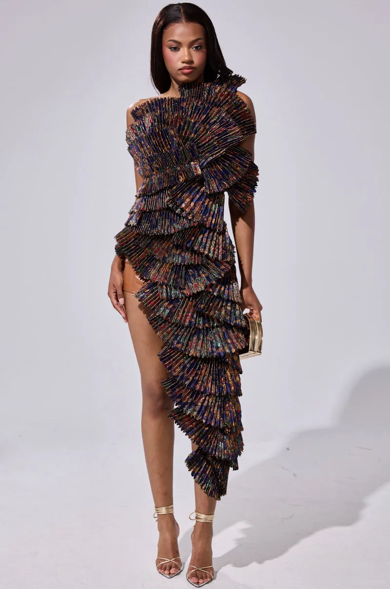 LUST FOR LIFE ASYMMETRICAL BROCADE TOP sold by AKIRA product image thumbnail 3