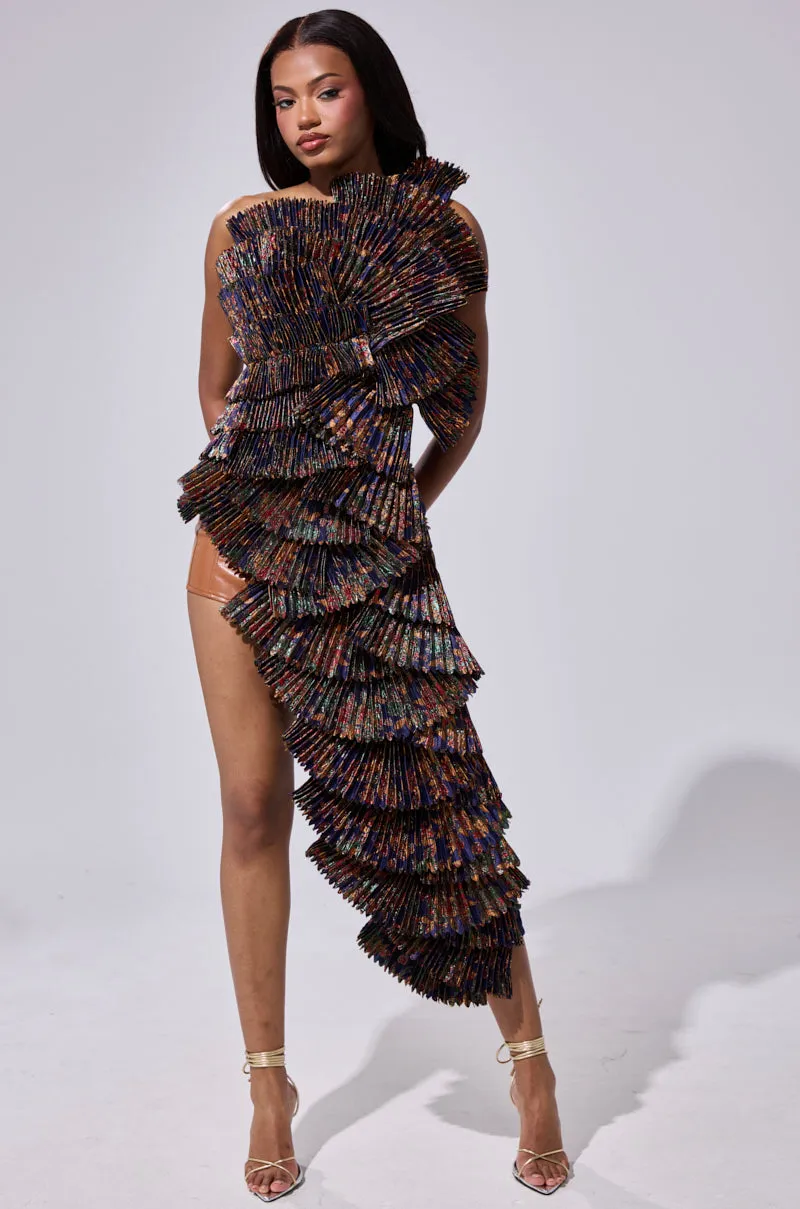 LUST FOR LIFE ASYMMETRICAL BROCADE TOP sold by AKIRA product image thumbnail 4