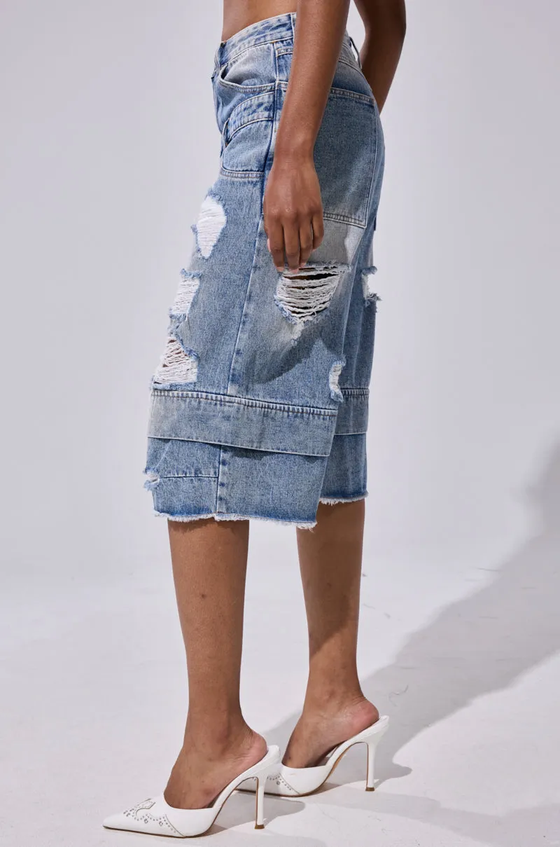 GO GET SOME DENIM BERMUDA SHORT sold by AKIRA product image thumbnail 4