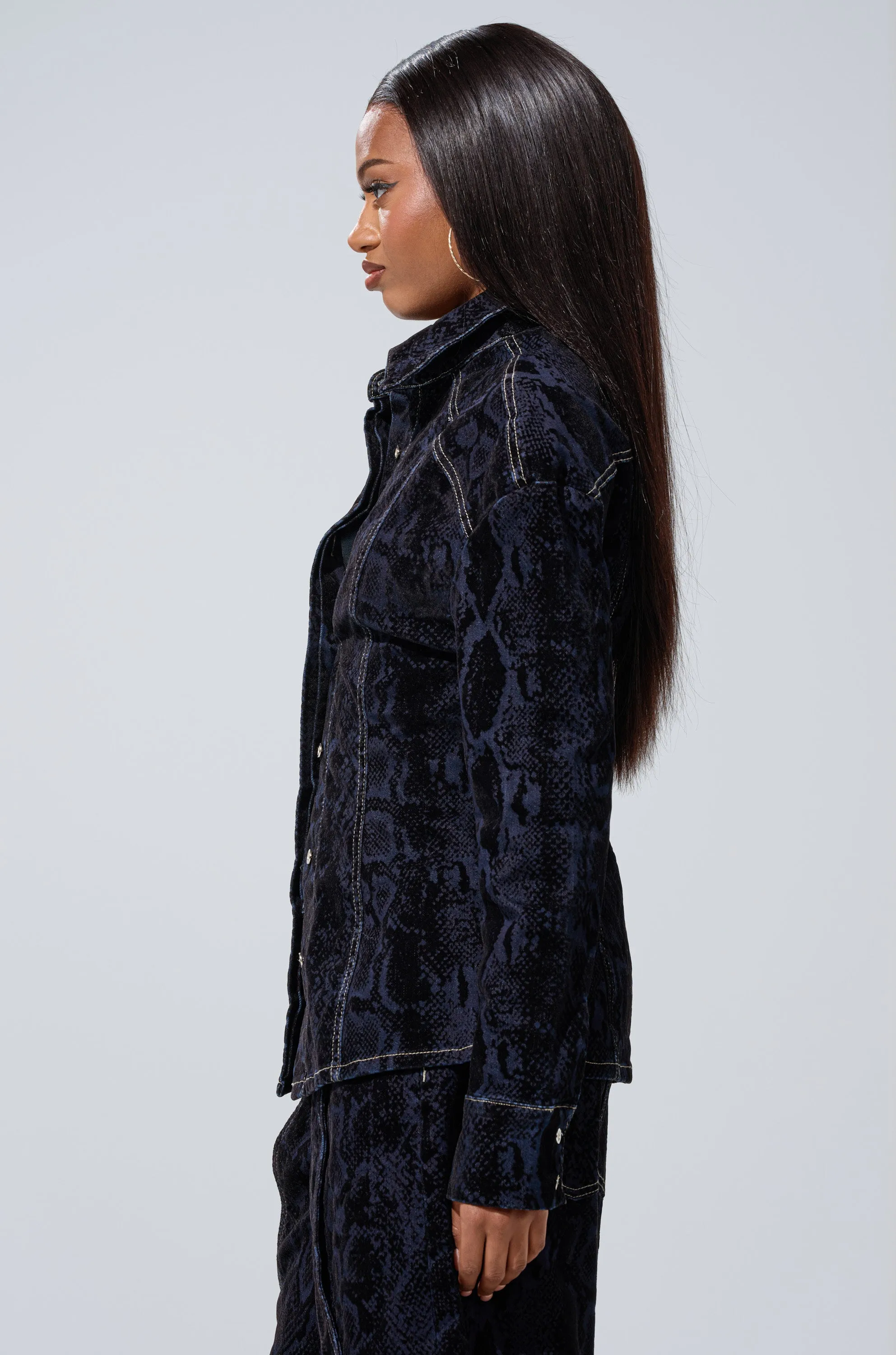 FEELS LIKE MONEY DENIM BUTTON DOWN sold by AKIRA product image thumbnail 3