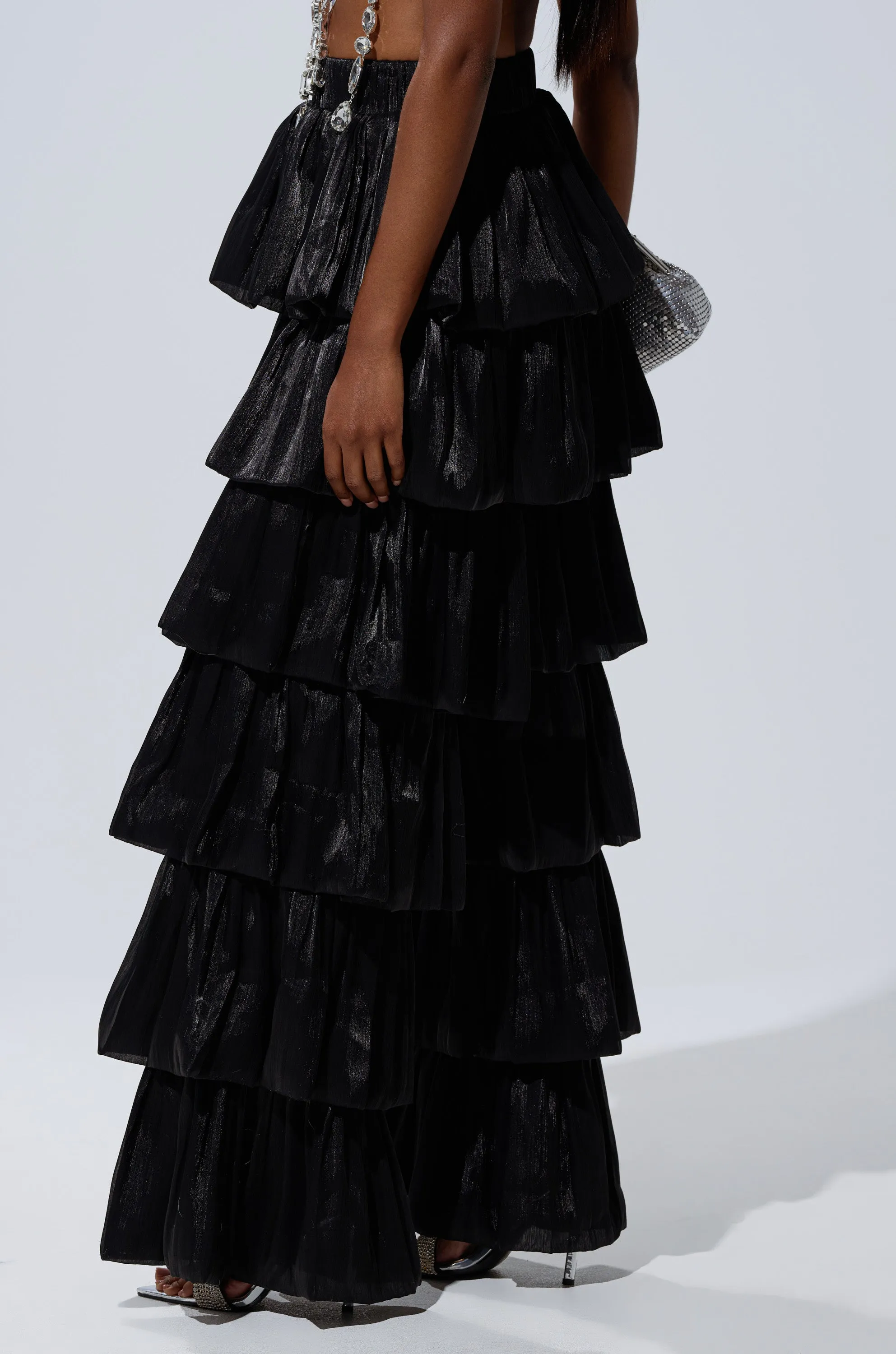 STAR OF THE NIGHT FLOUNCY PANT IN BLACK sold by AKIRA product image thumbnail 3