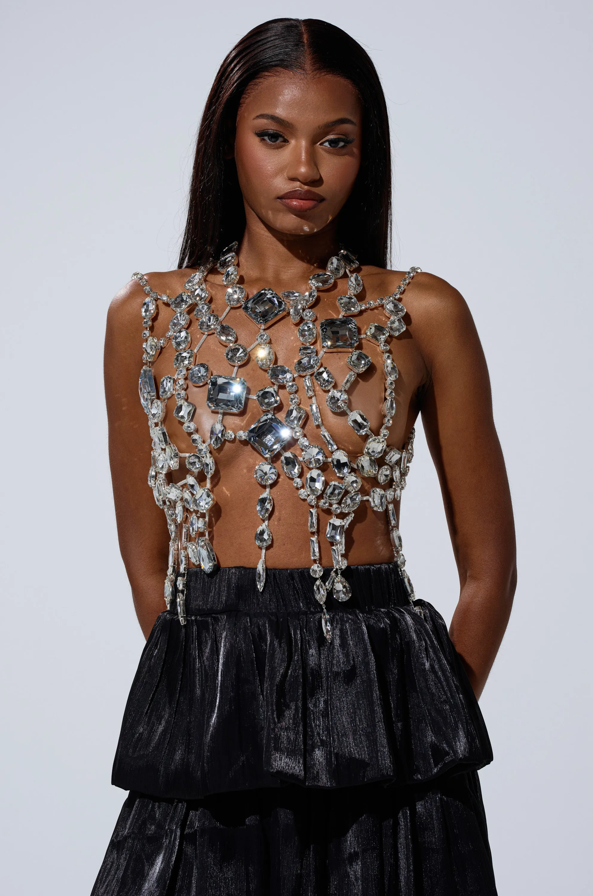 GOTTA LET IT GO RHINESTONE BRALETTE sold by AKIRA product image thumbnail 2