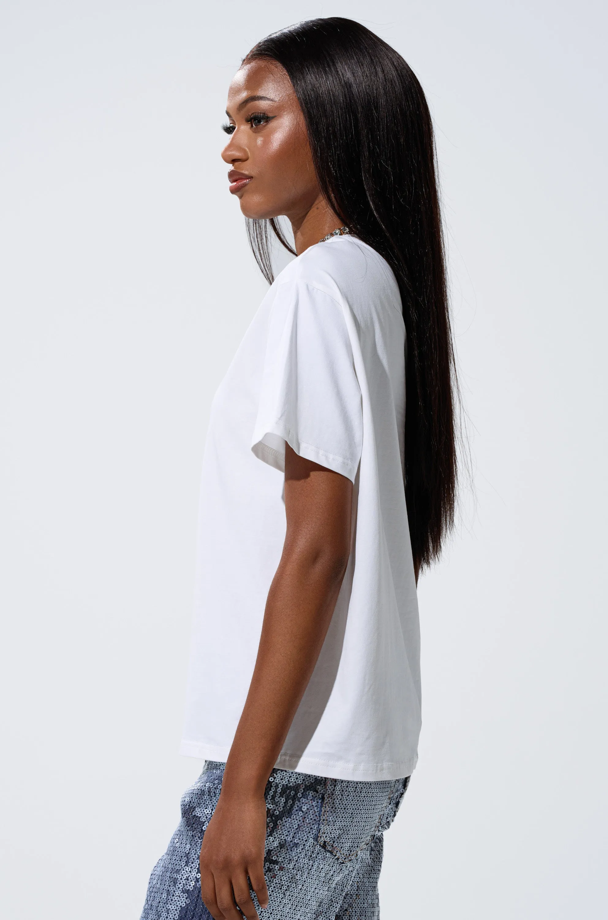 DANCING STAR OVERSIZED TEE sold by AKIRA product image thumbnail 4