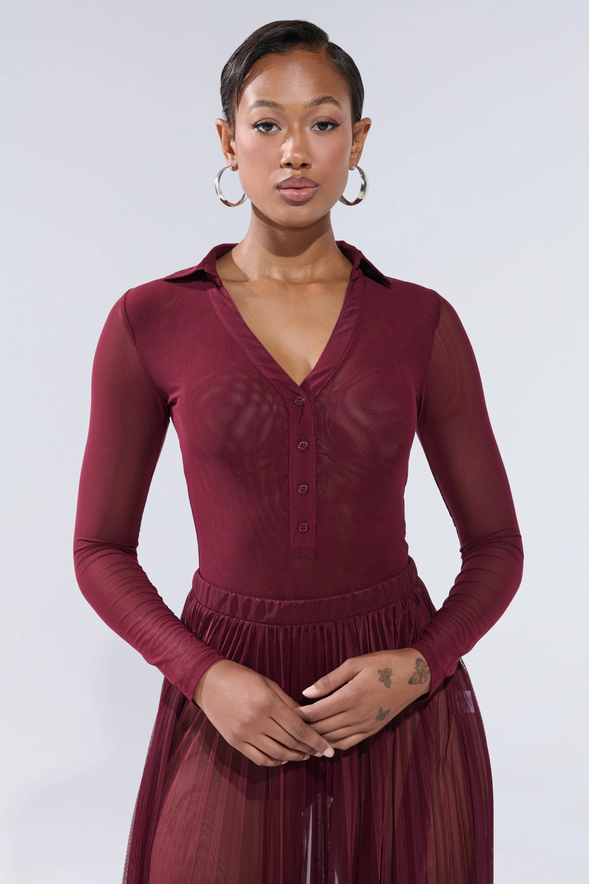 ON FIRE MESH BODYSUIT sold by AKIRA product image thumbnail 3