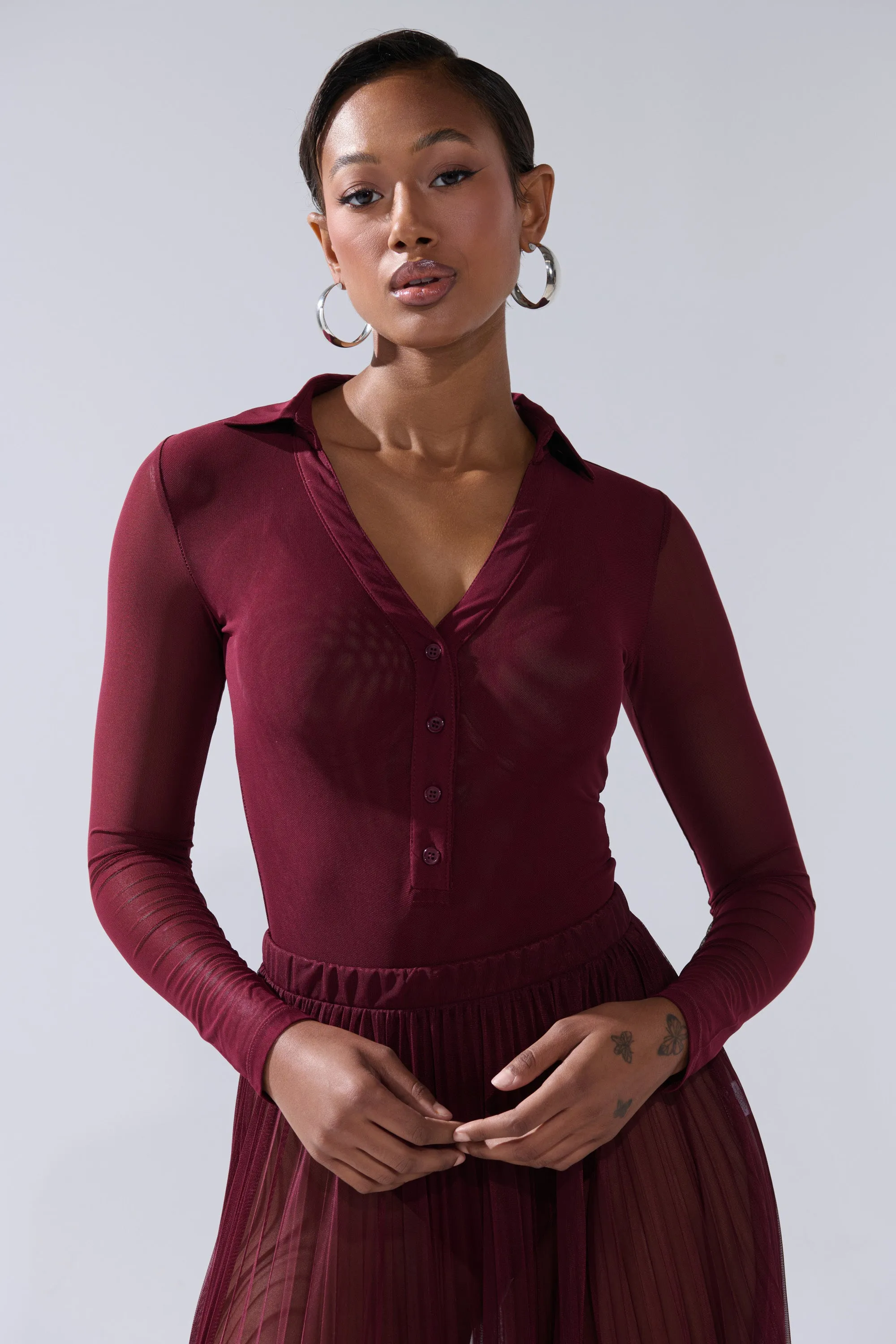 ON FIRE MESH BODYSUIT sold by AKIRA product image thumbnail 4