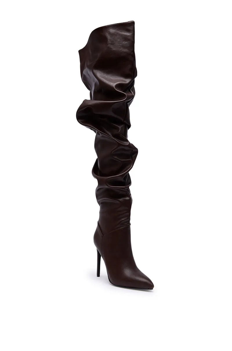 AZALEA WANG TORVIS CHOCOLATE SLOUCHY OVER THE KNEE BOOT sold by AKIRA product image thumbnail 5