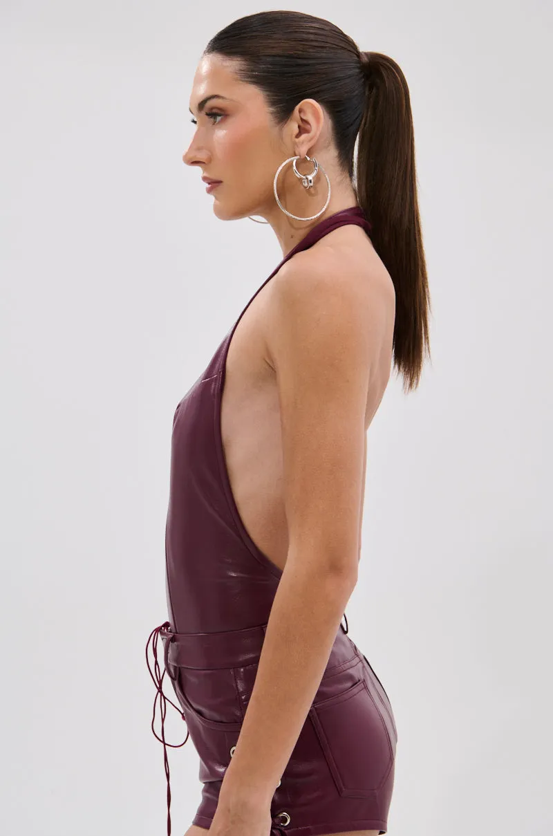 SEXY THANG BODYSUIT IN BURGUNDY sold by AKIRA product image thumbnail 3