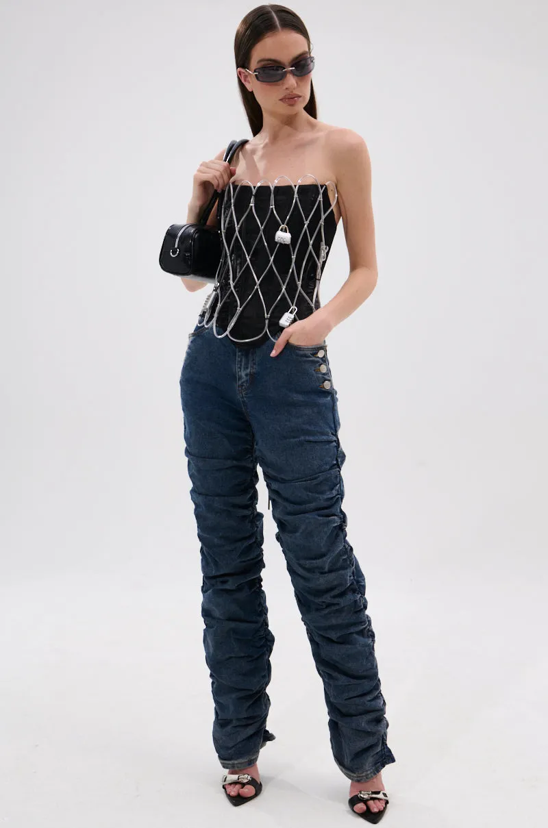 LOVE IS TWISTED CORSET WITH LOCK sold by AKIRA product image thumbnail 5