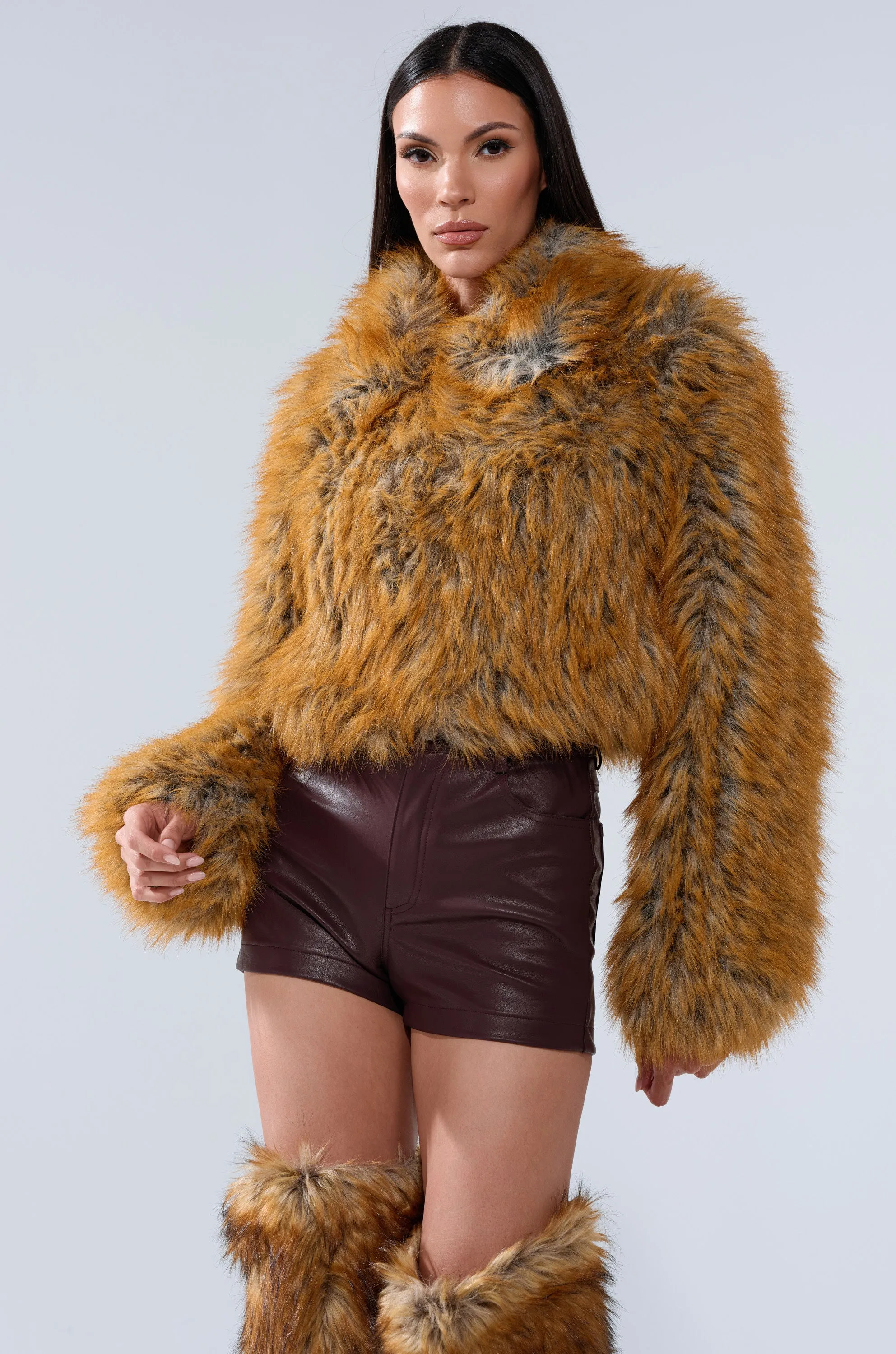 LAY LOW FAUX FUR BOMBER sold by AKIRA product image thumbnail 2