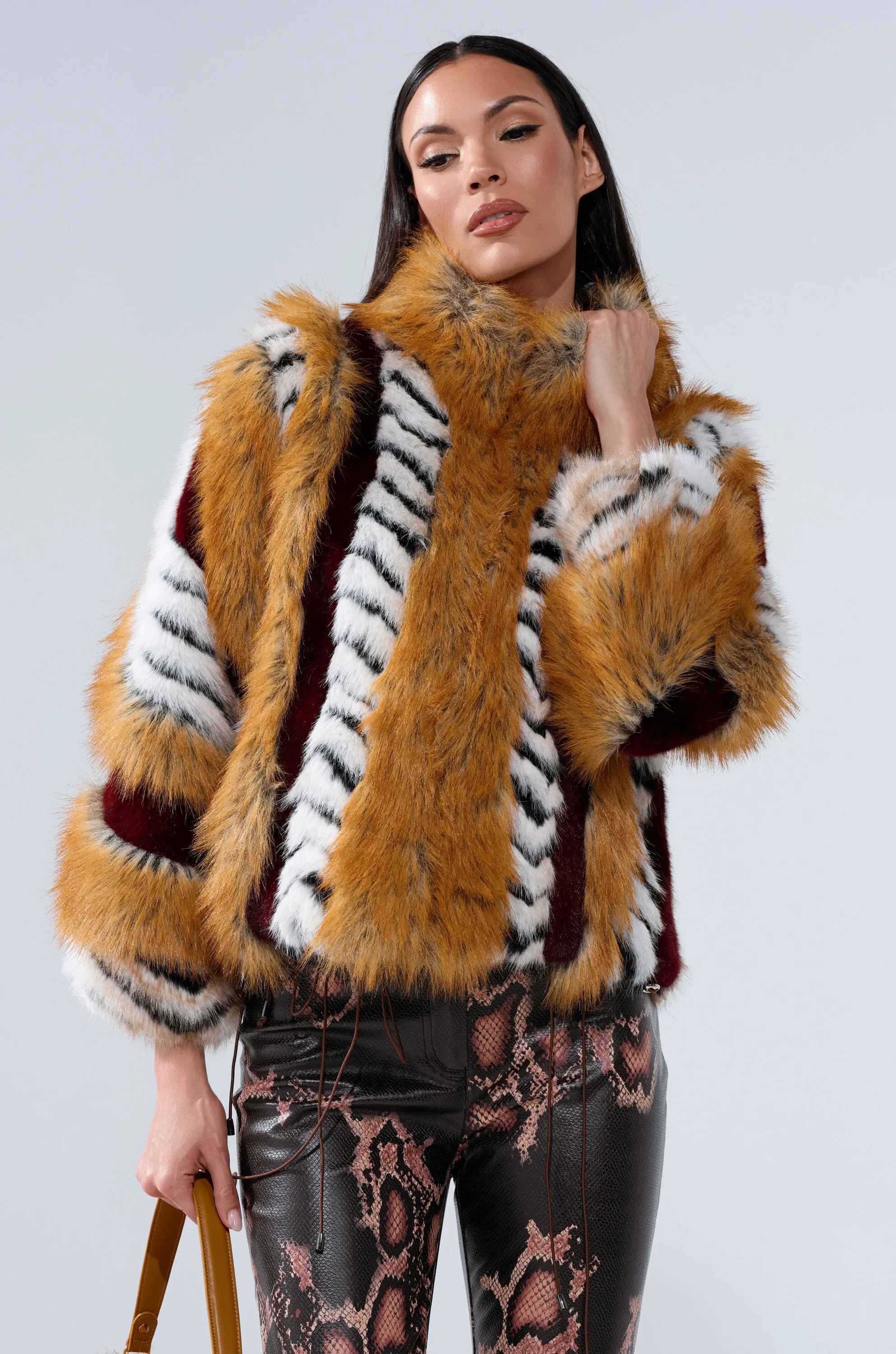 OLYMPIA PANELED FAUX FUR sold by AKIRA product image thumbnail 4