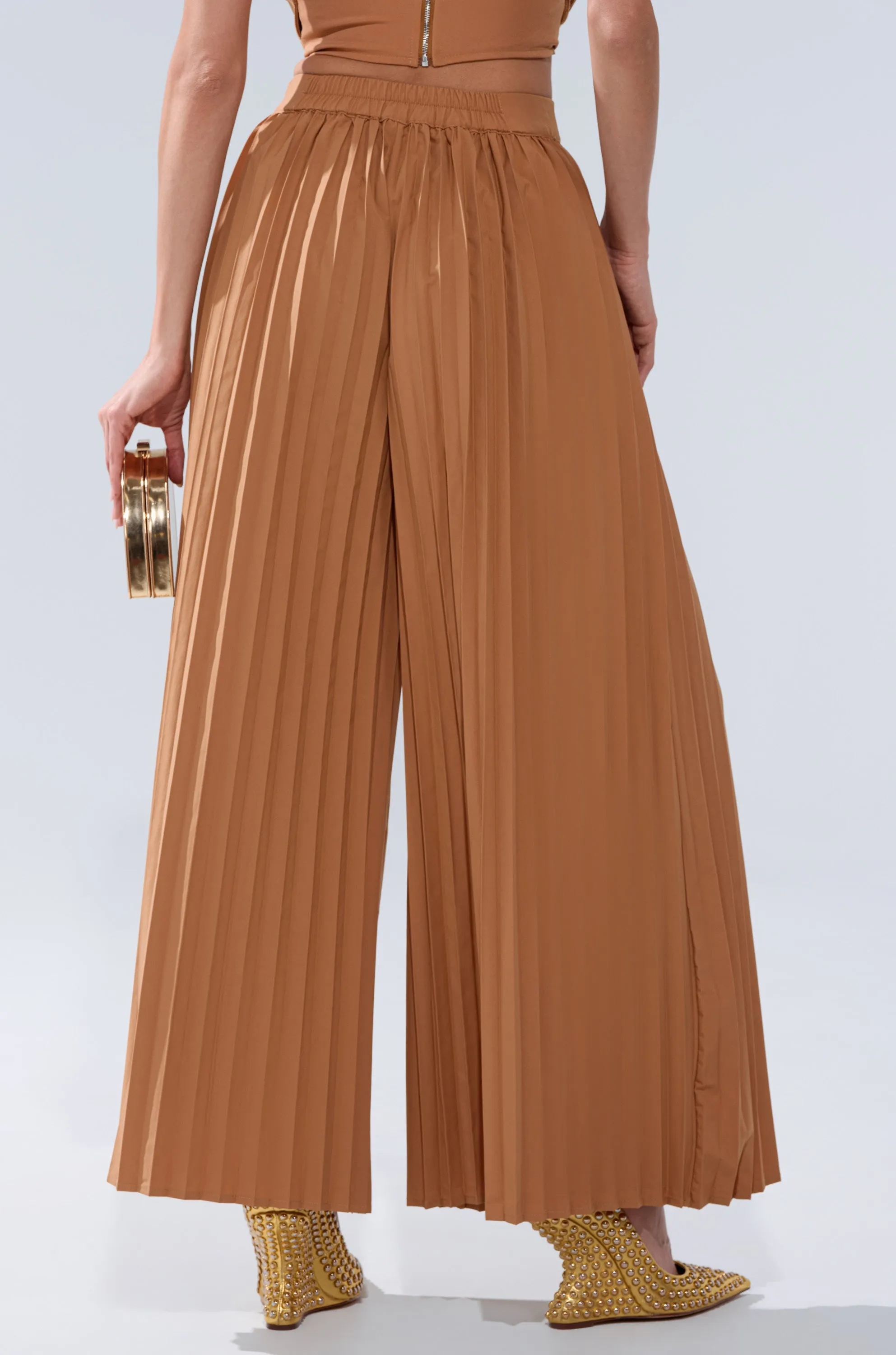 STAR OF THE NIGHT PLEATED PALAZZO PANT sold by AKIRA product image thumbnail 4
