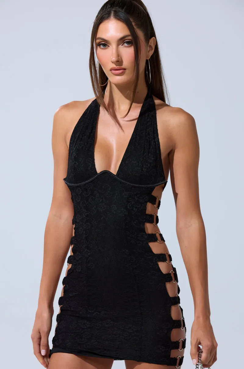 NOT FOR EVERYONE CUTOUT LACE MINI DRESS sold by AKIRA product image thumbnail 3