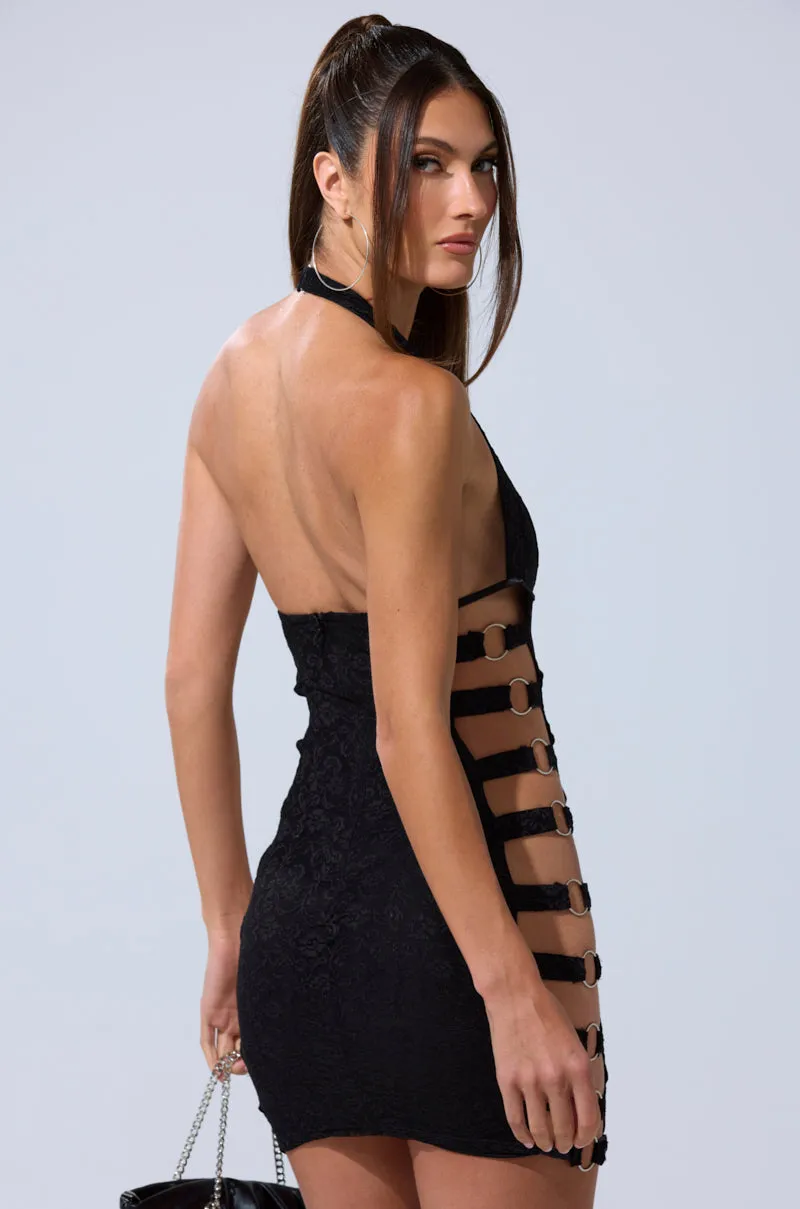 NOT FOR EVERYONE CUTOUT LACE MINI DRESS sold by AKIRA product image thumbnail 5
