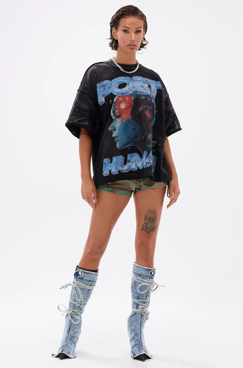 THE FUTURES CALLING FRENCH TERRY GRAPHIC TEE sold by AKIRA product image thumbnail 5