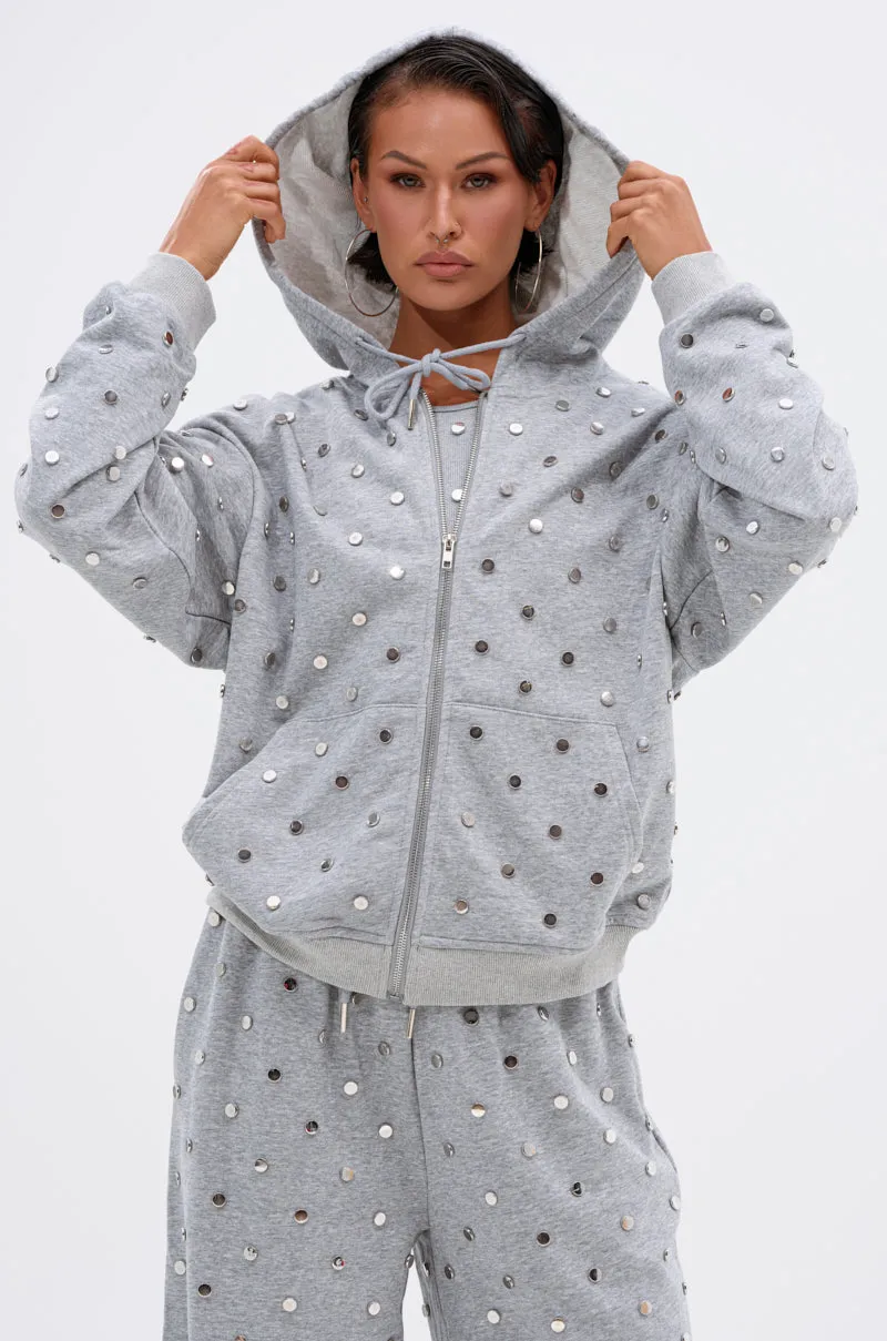 POPPING OFF ZIP UP SWEATSHIRT sold by AKIRA