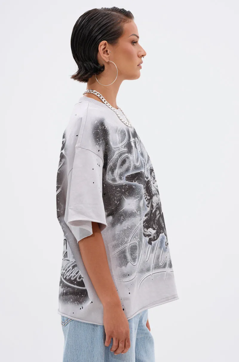 BOUNCE BACK OVERSIZED TEE sold by AKIRA product image thumbnail 3