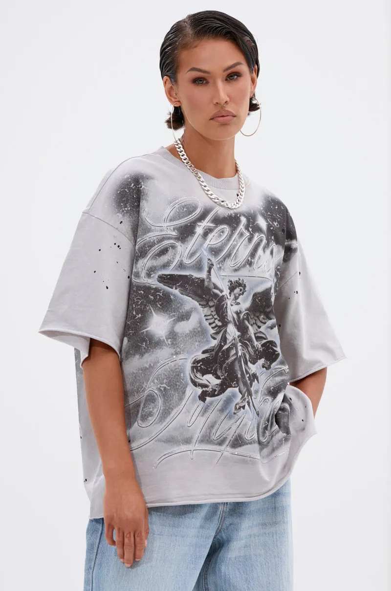 BOUNCE BACK OVERSIZED TEE sold by AKIRA product image thumbnail 2