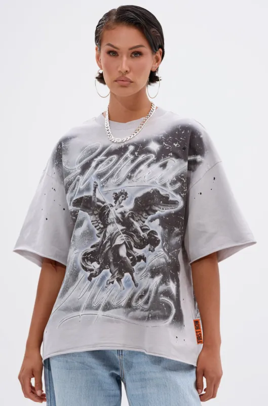 BOUNCE BACK OVERSIZED TEE sold by AKIRA