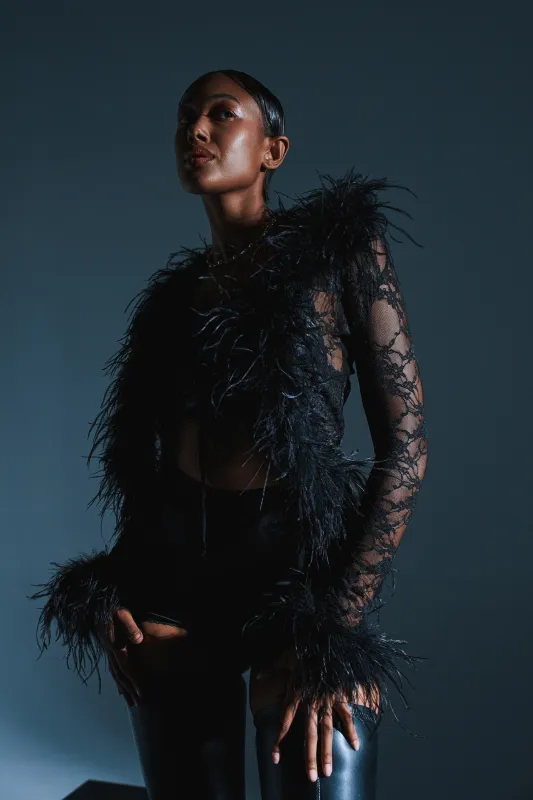 SEXY LACE BLOUSE sold by AKIRA